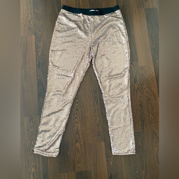 Xhilaration sequin crop pants Sz large (Cart A-117) - Picture 1 of 5